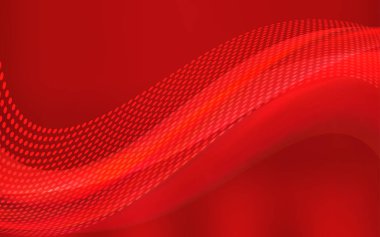 Noktalar, çizgiler ile hafif kırmızı vektör kapak. Soyut illüstrasyon renkli diskler ve üçgenler ile. Desen güzel web siteleri için.