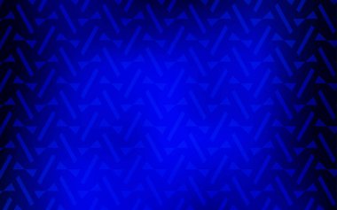 Çizgiler, üçgenler ile koyu mavi vektör düzeni. İllüstrasyon renkli üçgenler, satır kümesi ile. Açılış sayfası için Modern şablonu.