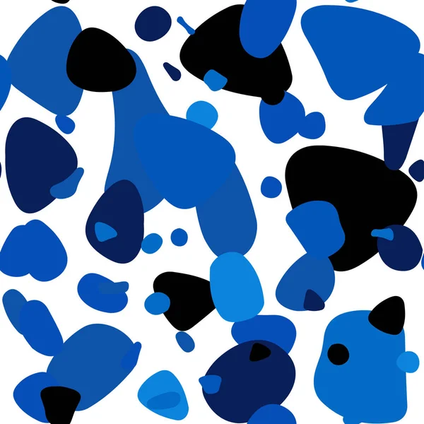Jasny Niebieski Wektor Bezszwowe Układ Koło Kształtów Piękna Ilustracja Kolorowy — Wektor stockowy