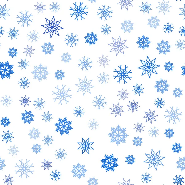 Dark Blue Vector Seamless Background Xmas Snowflakes Modern Geometrical Abstract — Stock Vector