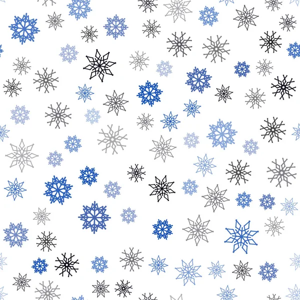 Fond Sans Couture Vecteur Bleu Foncé Avec Flocons Neige Noël — Image vectorielle