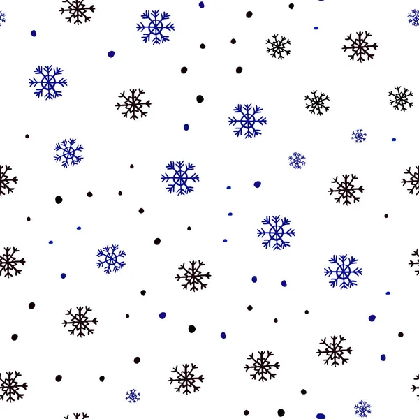 Oscuro Vector Azul Cubierta Sin Costuras Con Hermosos Copos Nieve — Archivo Imágenes Vectoriales