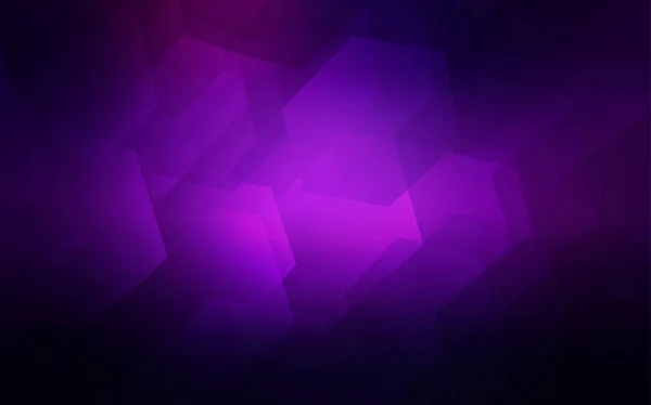 Violet Foncé Motif Vectoriel Rose Avec Hexagones Colorés Illustration Hexagones — Image vectorielle