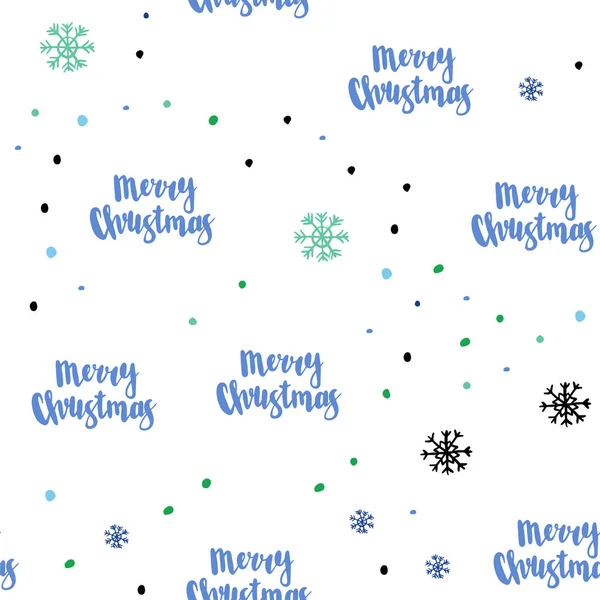 ライトブルー グリーンベクターのシームレスなテクスチャと色雪のフレーク 抽象的な背景にグラデーションを持つカラフルな雪の結晶 窓ブラインド カーテンのデザインのためのパターン — ストックベクタ