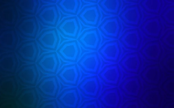 深蓝色矢量纹理与五颜六色的六边形 六角形风格的抽象图解 广告的图案 小册子 — 图库矢量图片