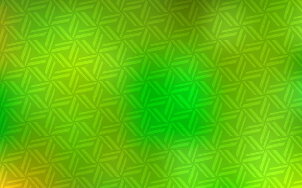 Lichtgroen Geel Vector Achtergrond Met Driehoeken Mooie Illustratie Met Driehoekjes — Stockvector