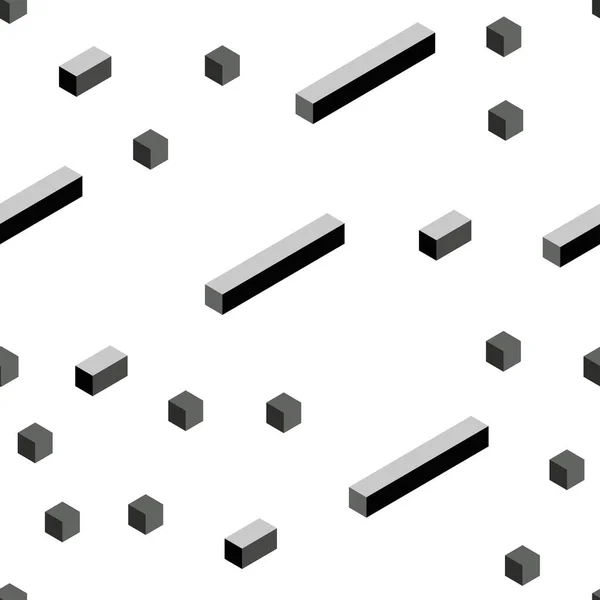 Vector Gris Oscuro Sin Costuras Cubierta Isométrica Estilo Poligonal Ilustración — Vector de stock