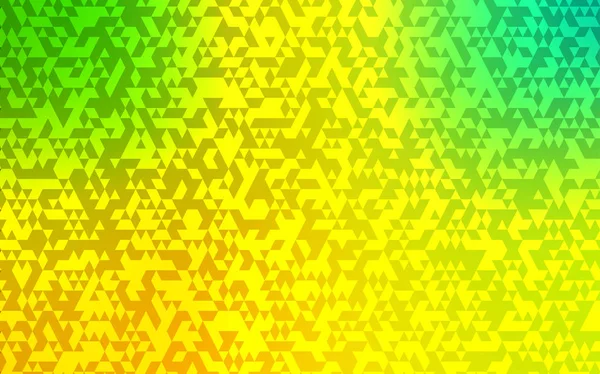 浅绿色 黄色矢量覆盖在多边形风格 带有五颜六色三角形的现代抽象插图 横幅的最佳设计 — 图库矢量图片