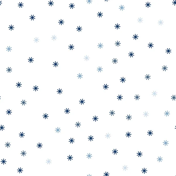 Ciemnoniebieski Wektor Bezszwowy Wzór Płatków Śniegu Boże Narodzenie Świecąca Kolorowa — Wektor stockowy