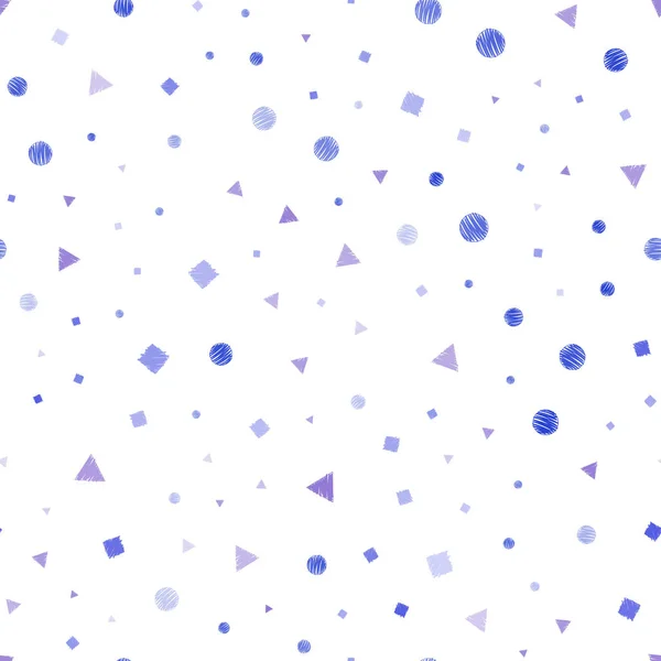 Lichtblauw Rood Vector Naadloze Patroon Met Veelhoekige Stijl Met Cirkels — Stockvector