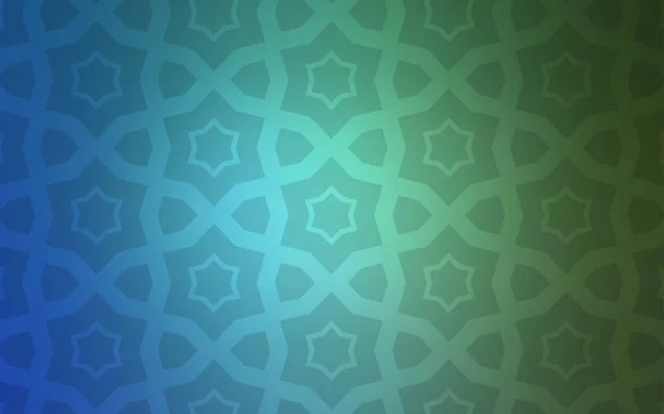 Світло Блакитний Зелений Векторний Шаблон Зорями Неба Декоративна Ілюстрація Зірками — стоковий вектор