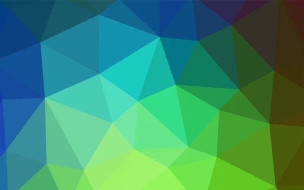 Hellblaue Grüne Vektor Abstrakte Polygonale Vorlage Bunte Illustration Abstrakten Stil — Stockvektor