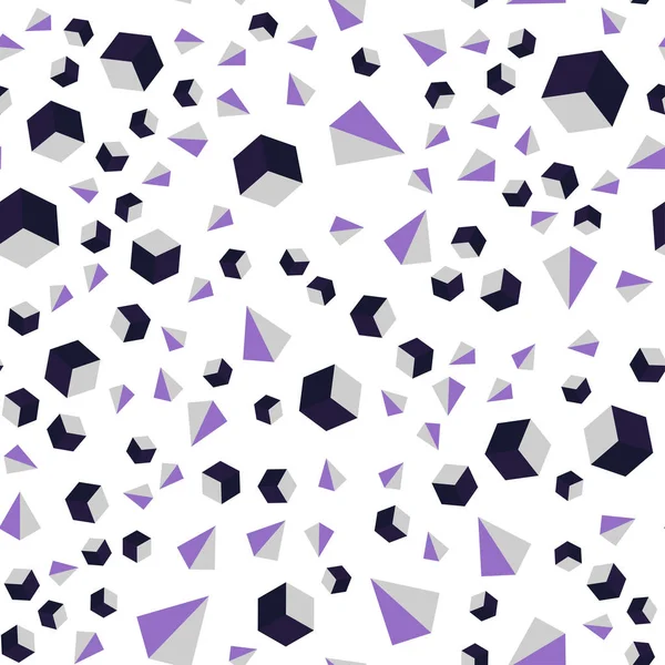 Vecteur Violet Clair Sans Couture Couverture Isométrique Avec Triangles Rectangles — Image vectorielle