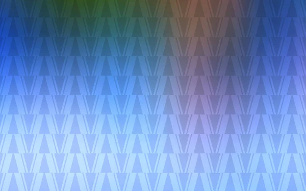 Hellblauer Grüner Vektorhintergrund Mit Dreiecken Linien Schöne Illustration Mit Dreiecken — Stockvektor