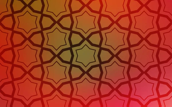 Hellroter Gelber Vektorhintergrund Mit Farbigen Sternen Moderne Geometrische Abstrakte Illustration — Stockvektor
