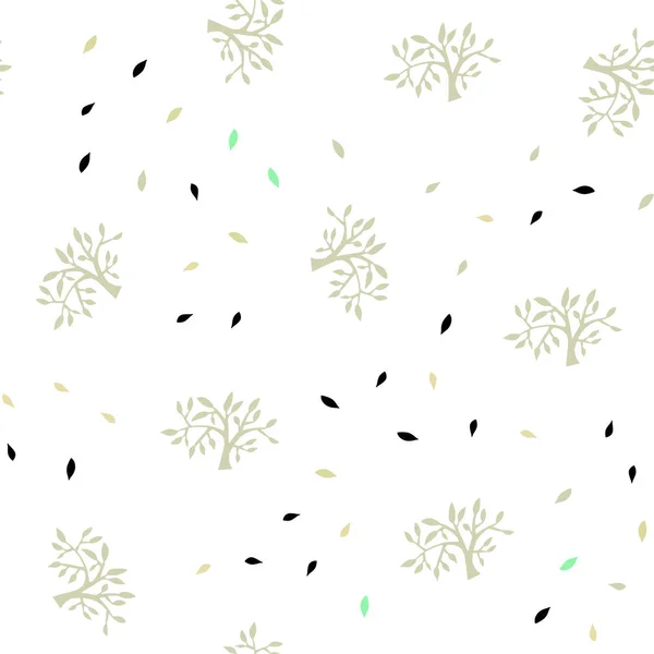 Vert Clair Vecteur Jaune Papier Peint Élégant Sans Couture Avec — Image vectorielle