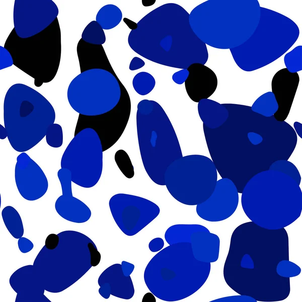 Темно Синий Вектор Безseamless Обратный Ход Точками Современная Абстрактная Иллюстрация — стоковый вектор