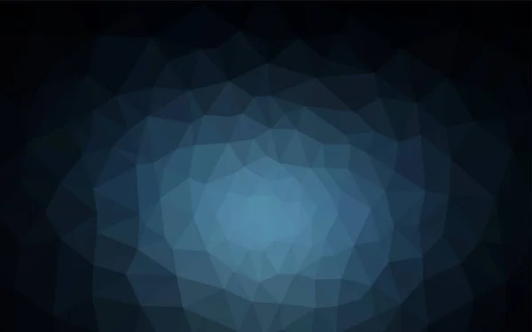 Sötét Kék Vektor Színátmenet Háromszögek Sablon Geometriai Ábra Origami Stílusú — Stock Vector