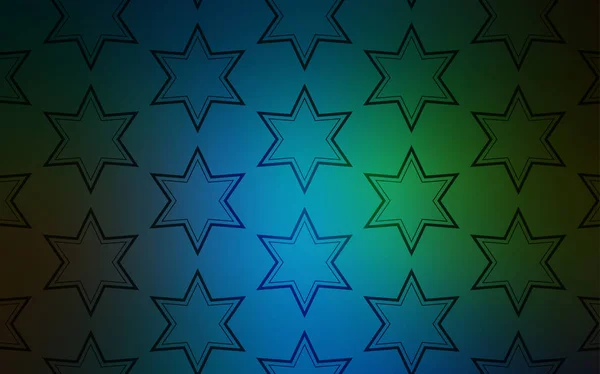 Темно Синяя Зеленая Векторная Текстура Красивыми Звездами Звёзды Размытом Абстрактном — стоковый вектор
