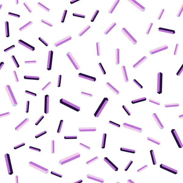 浅紫色矢量无缝 等距图案与尖锐的线条 闪亮的彩色插图与尖锐的条纹 壁纸设计 — 图库矢量图片