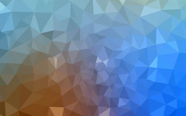 Azul Claro Cubierta Mosaico Triángulo Vector Amarillo Ilustración Geométrica Creativa — Vector de stock
