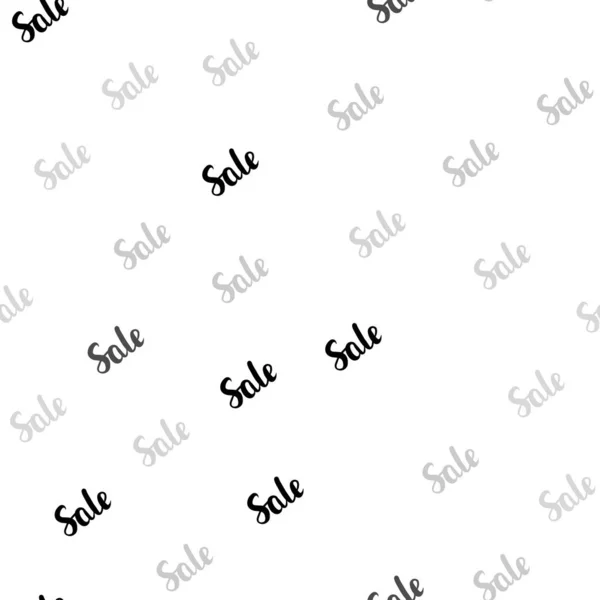 Light Gray Vector Seamless Background Words Sales Colorful Set Percentage — Stock Vector