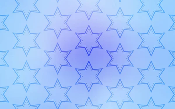 Hellrosa Blauer Vektorüberzug Mit Kleinen Und Großen Sternen Moderne Geometrische — Stockvektor