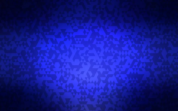 Layout Vettoriale Blu Scuro Con Linee Triangoli Illustrazione Astratta Moderna — Vettoriale Stock