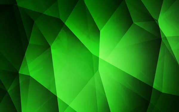 Light Green Vector Polygon Layout Abstrato Uma Ilustração Cor Completamente — Vetor de Stock