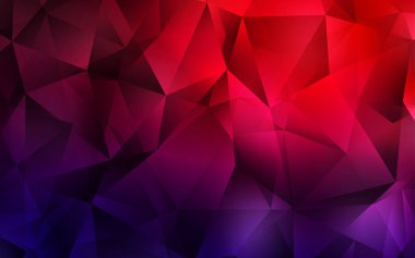 Koyu mavi, kırmızı zemin hatları, üçgenler ile vektör. Renkli gradyan ile arka plan üçgenler. Şablon arka plan olarak kullanılabilir.