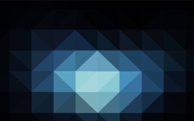 Hafif mavi vektör poligonal model. Noktalı resim stili üçgenler ile yaratıcı çizimde. Afiş için tamamen yeni şablon.