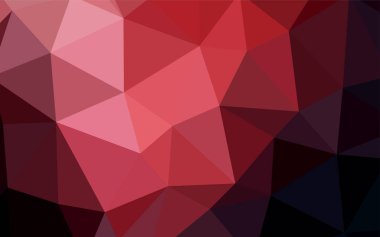 Koyu kırmızı vektör soyut mozaik arka plan. Gradyan ile poligonal soyut resim. Tasarımınız için üçgen desen.