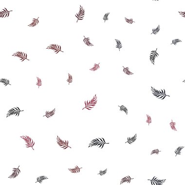 Koyu kırmızı yaprakları ile sorunsuz zarif şablon vektör. Parlayan illüstrasyon karalama stilinde yaprakları ile renkli. Desen tasarım kumaş, duvar kağıtları.