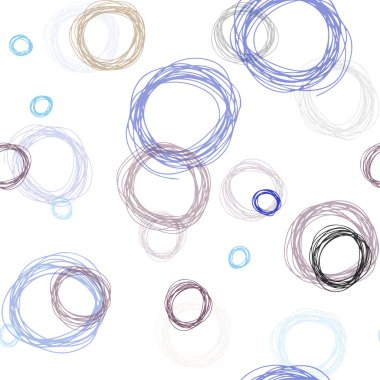 Açık mavi, daire şekilli sarı vektörsüz düzen. Parlak renkli soyut çemberlerin olduğu bir resim. Kartvizitler, web siteleri için şablon.