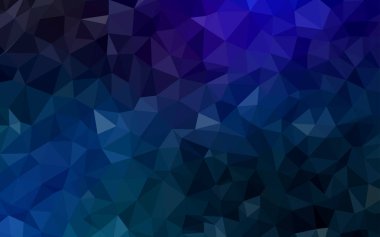 Koyu mavi vektör poligonal model. Geometrik şekil gradyan ile Origami tarzında. İşiniz için en iyi üçgen tasarım.