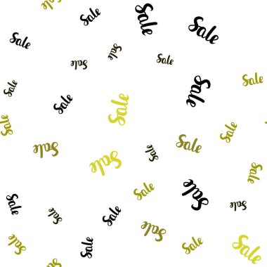 Koyu yeşil, sarı sembollerin satış ile sorunsuz kapak vektör. Yüzde renkli dizi basit tarzda imzalar. Reklamlar alışveriş sezon satış için şablon.