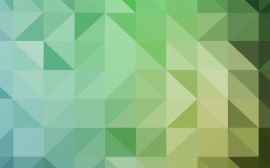 Işık yeşil vektör degrade üçgenler şablonu. Üçgenler ile renkli resimde parlayan. Cep telefonu arka plan için şablon.