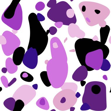 Işık mor, pembe vektör noktalar ile sorunsuz kapak. Bulanık daireler doğa tarzı ile güzel renkli resimde. Desen tasarım kumaş, duvar kağıtları.