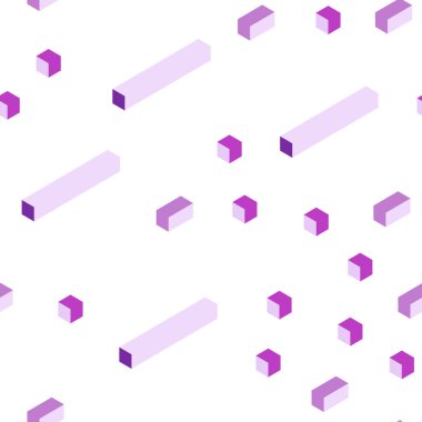 Hafif mor vektör kapak poligonal tarzı kesintisiz, izometrik. İllüstrasyon renkli dikdörtgenler dizi. Tasarım için duvar kağıdı, kumaş üreticileri.