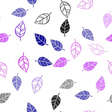 Pembe ışık, vektör yaprak ile sorunsuz zemin mavi. gradyan ile zarif doğal desen yapraklarda. Desen için modaya uygun Kumaş, duvar kağıtları.