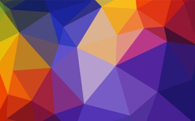 Koyu mavi, kırmızı degrade üçgenler şablon vektör. Çokgen şekilleri ile bir örnek. Tasarımınız için üçgen desen.