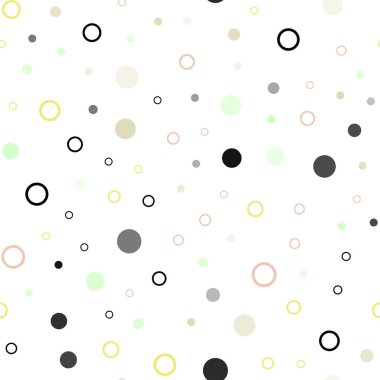 Açık yeşil, sarı vektör sorunsuz arka plan kabarcıkları ile. İllüstrasyon renkli soyut daireler parlayan ayarlanmış. Desen tasarım kumaş, duvar kağıtları.