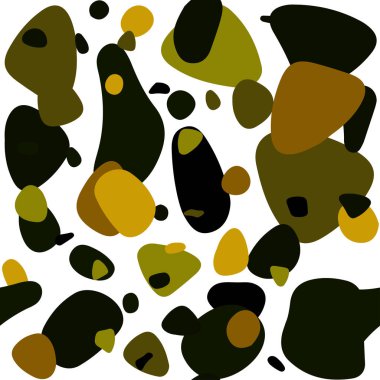 Koyu yeşil, sarı vektör küreler ile seamless modeli. İllüstrasyon renkli soyut daireler parlayan ayarlanmış. Tasarım için duvar kağıdı, kumaş üreticileri.