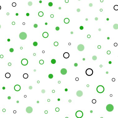 Işık yeşil vektör daire şekilleri ile sorunsuz düzeni. Modern Soyut illüstrasyon renkli su ile bırakır. Tekstil, kumaş, duvar kağıtları için tasarım.