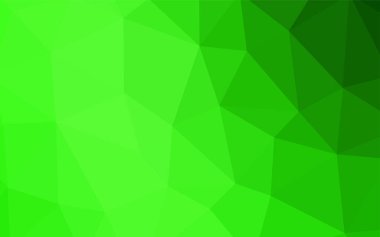 Işık yeşil vektör degrade üçgenler şablonu. Poligonal illüstrasyon parlayan, hangi üçgen oluşur. İş tasarımınız için yeni stil.