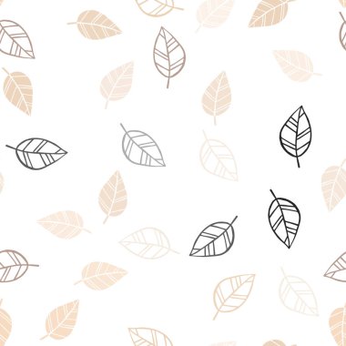 Pembe ışık, vektör sorunsuz doğal zemin yaprakları ile sarı. Zarif bir parlak örnek yaprakları doğal tarzı ile. Desen tasarım pencere panjur, perdeler.