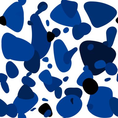 Koyu mavi daire şekilleriyle birlikte sorunsuz düzen vektör. Renkli gradyan ile arka plan üzerinde bulanık kabarcıklar. Desen tasarım kumaş, duvar kağıtları.