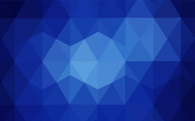 Koyu mavi vektör degrade üçgenler desen. Poligonal illüstrasyon parlayan, hangi üçgen oluşur. Senin arka plan için dokulu deseni.