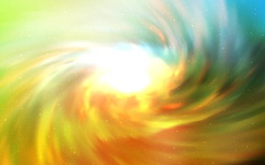 Açık yeşil, sarı vektör kapak astronomik yıldız ile. Parlak astronomik yıldız ile renkli illüstrasyon parlayan. Desen fütüristik reklam, kitapçıklar için.