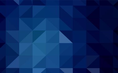 Koyu mavi vektör soyut mozaik arka plan. Üçgenler ile renkli resimde parlayan. Tasarımınız için üçgen desen.